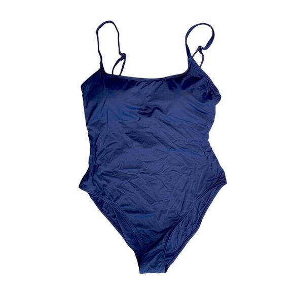 NWT ANDIE SWIM Women's Navy The Laguna One Piece Open Back Swimsuit - Picture 2 of 9